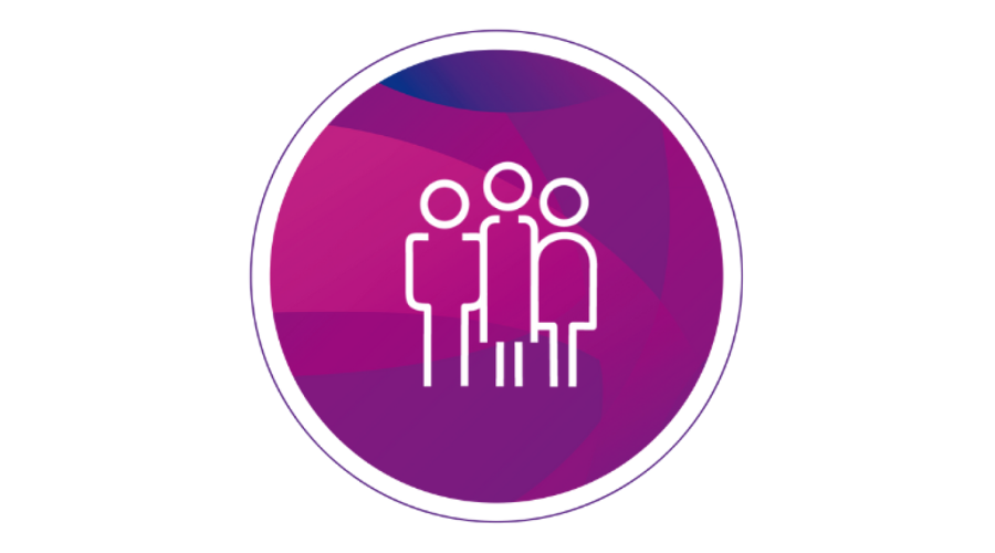 Une icône illustre trois personnes