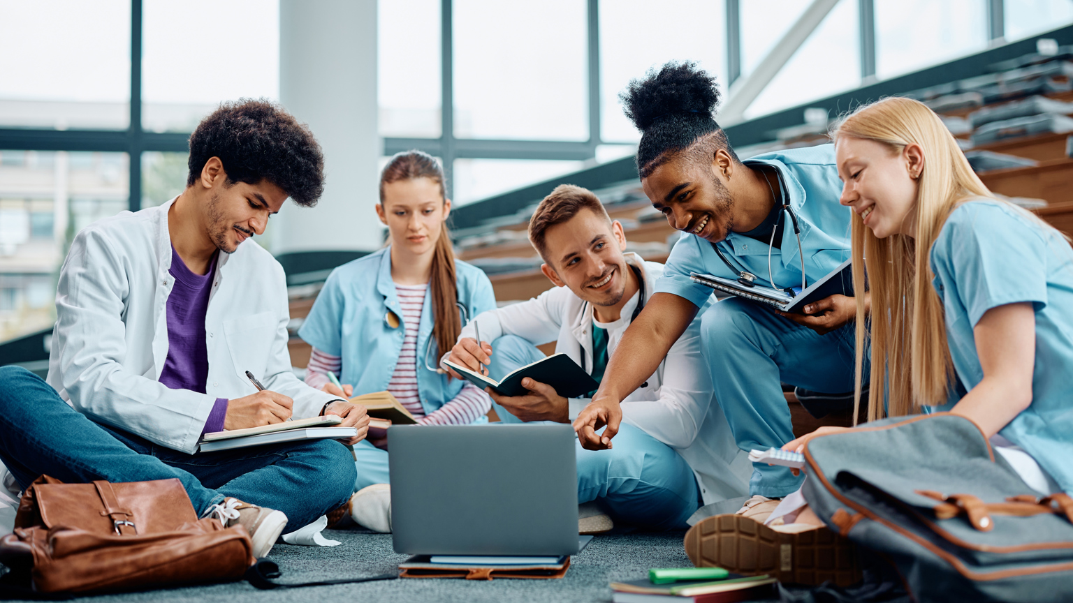 Un groupe d'étudiants