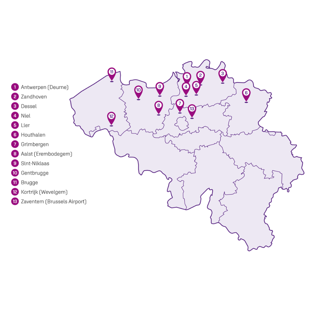 Locaties Vebego Cleaning En Services Belgie