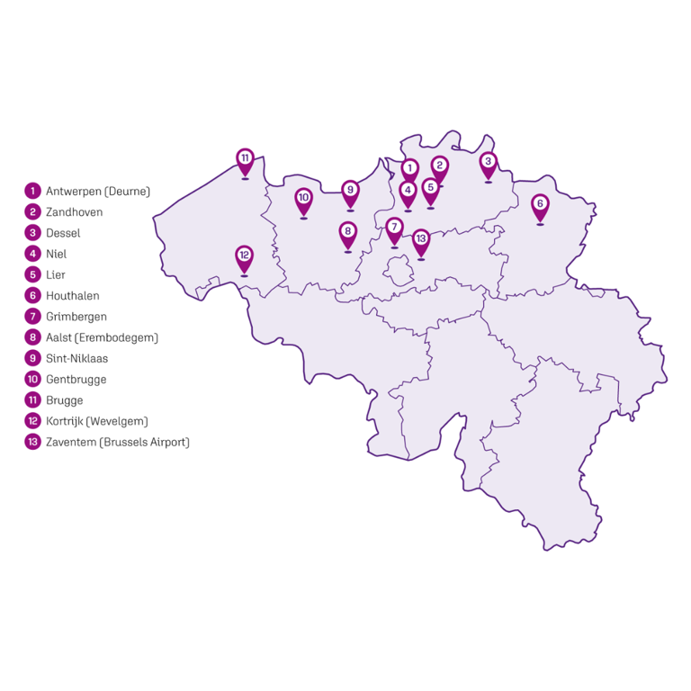 Locaties Vebego Cleaning En Services Belgie