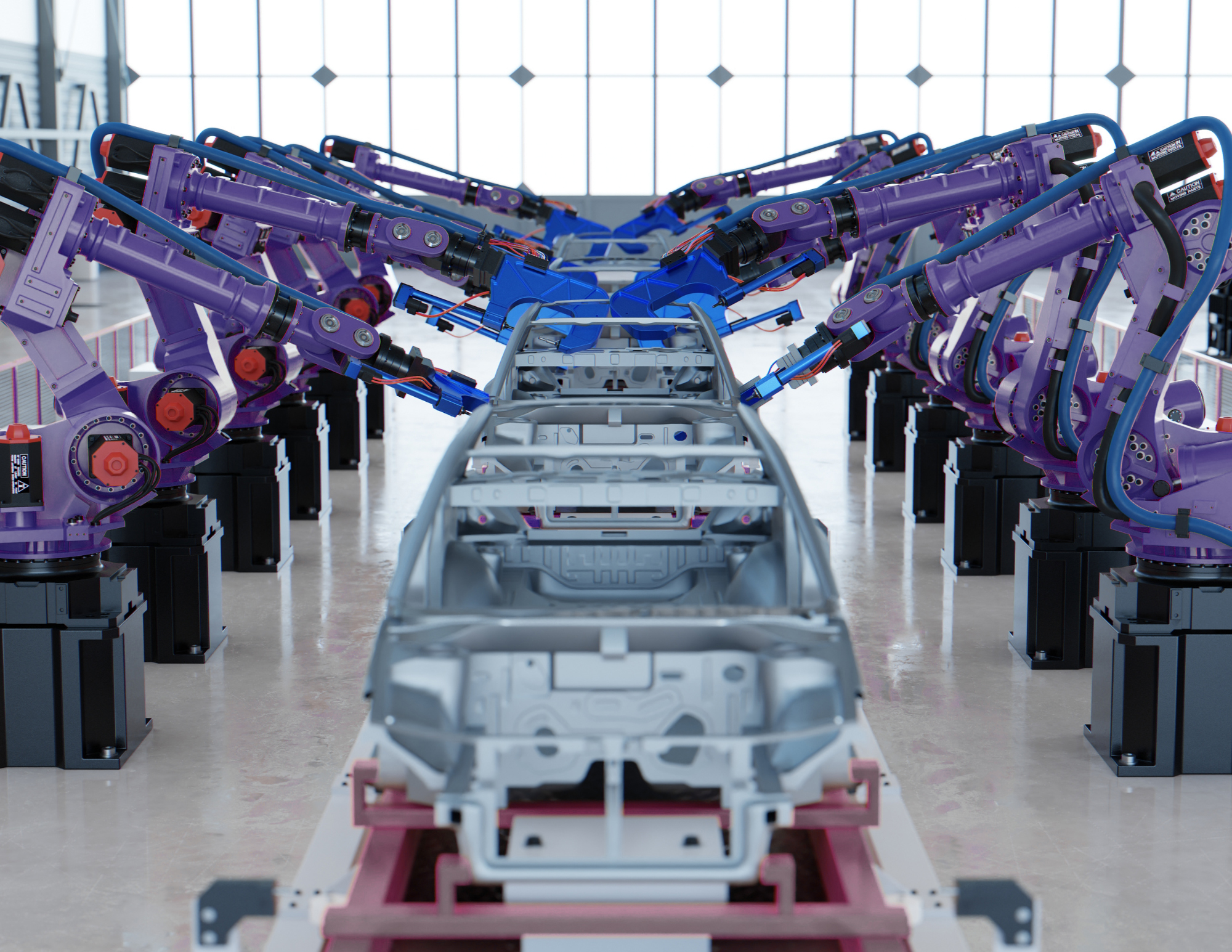 Machines die bijdragen aan de constructie van verschillende motorvoertuigen